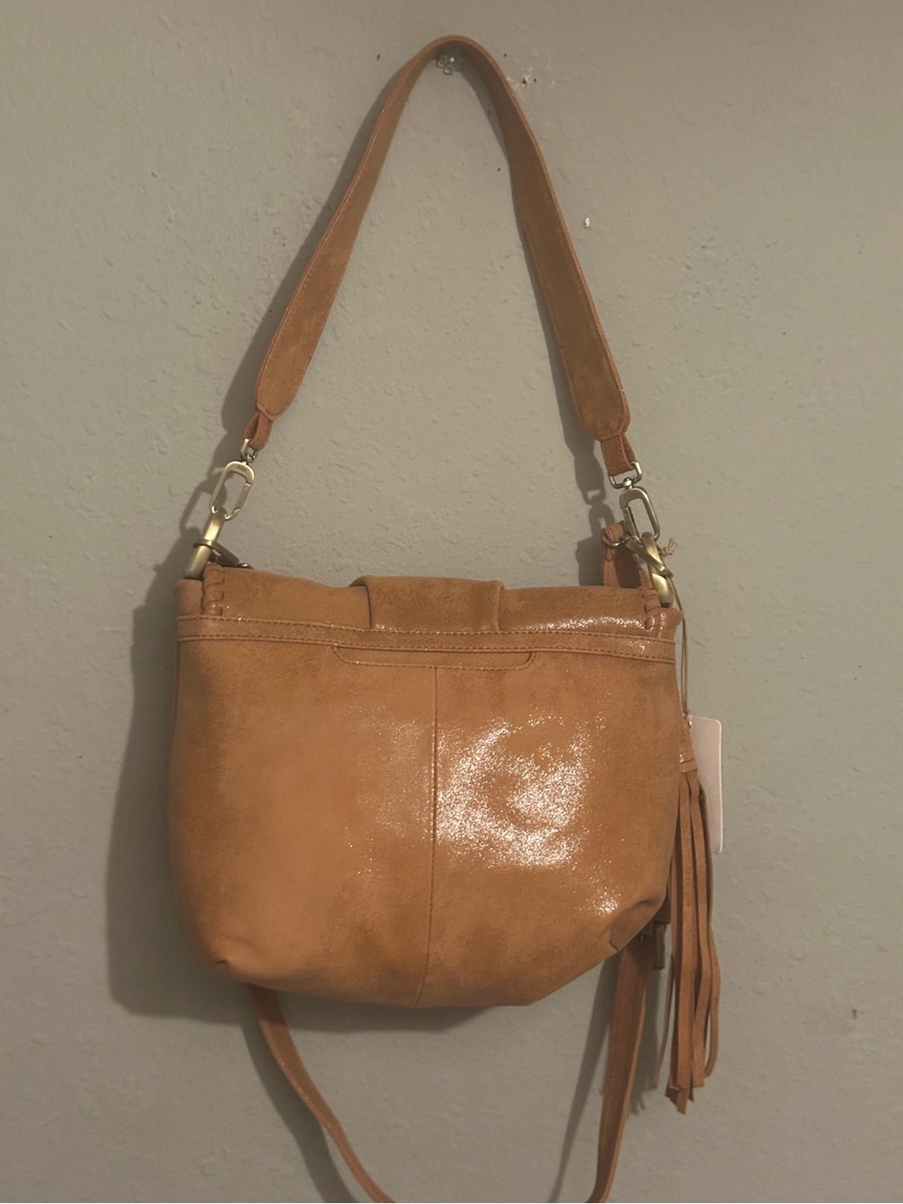 HOBO Harley Convertible Leather Shoulder Bag In Whiskey - Picture 7 of 14